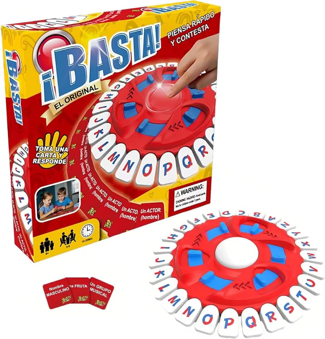 ¡BASTA! Board Game 26 Letters in Spanish | Children from ¡BASTA! Board Game 26 Letters in Spanish | Children from 8 Years Old | New Word Game | Storm of Words | 144 Categories in 36 Cards | 2-8 Players